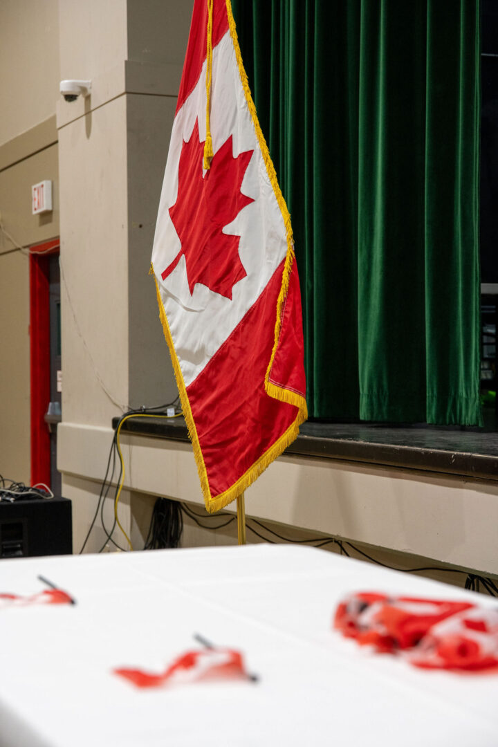 Photo of Canadian flag.
